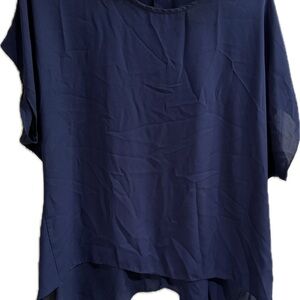 Elegant Navy Blue Women's Top